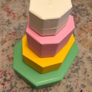 Swarovski Hexagon Box Set in Yellow, Pink, and White